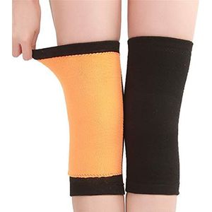 1 paar anti-koude kniebeschermers plus goud fluweel voorkomen artritis houden warme kniebeschermer ondersteuning ademende verdikking knie M Zwart