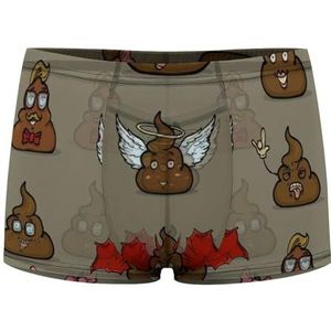 Funny Shit Emoticons Heren Boxer Slip Sexy Shorts Mesh Boxers Ondergoed Ademend Onderbroek Thong