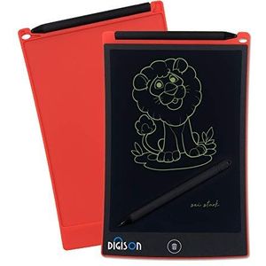 DIGISON DS-9000 LCD 8,5 inch schrijftablet/grafisch tablet/schrijfbord (rood, incl. pen)