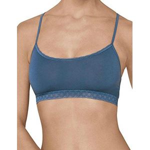 Sloggi Evernew Lace Top onderhemd voor dames, Blauw 8s, L