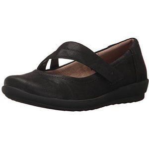 Easy Spirit Women's Aranza Mary Jane Flat, Black, 7 W US