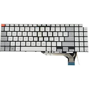 Hebreeuwse achtergrondverlichting voor laptoptoetsenbord voor Vivobook Pro 16X OLED K6604 met oranje ESC-toets 0KNB0-582JIT00(Yellow)