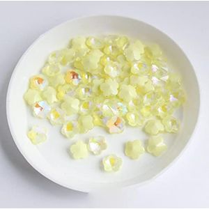Schattige Mini Bloem 6MM Puntige Bodem 3D Kristalglas Nagel Strass Steen DIY Manicure Decoratie Accessoires-Geel mokka, Bloem 6mm,30st