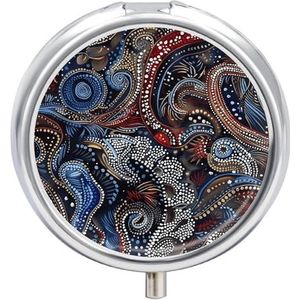 Folk Art Patronen Pil Case Reizen Pil Container Mini Reizen Geneeskunde Tablet Vitamine Houder Organizer Geneeskunde Kabeljauw Leverolie Opslag