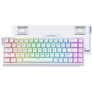 QPSJXN Mchose ace 60 Pro 68 magnetische schakelaar, swappable RGB, gaming-toetsenbord, personaliseerbaar, voor accessoires voor gamers, pc (68 wit blauw ijs)