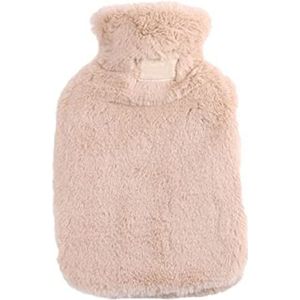 Mini warmwaterkruik, warmwaterkruik 800 ml warmwaterkruik in de winter om warm en zacht te blijven in de winter (maat: paars) (maat: lichte koffie)