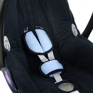 Bambiniwelt Gordelkussenset, universeel, voor babyzitje, autostoeltje, compatibel met bijv. Maxi Cosi Cybex (lichtblauw)