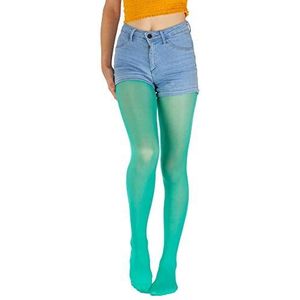 Giulia Kinderen meisjes panty microvezel 40 Den Gr. 104-158 semitransparent gekleurd, Neo Mint, 140-146