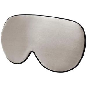 Natuurlijke moerbeizijde slaapmasker zachte blinddoek gladde ooghulp oogschaduw cover patch bandage comfort (spacegrijs)