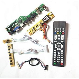 Voor LM190E08-TLJ1/TLJ2/TLJ4 Remote+Inverter+toetsenbord 2CCFL 30Pin LVDS LCD-scherm T.V53 controller board VGA HDMI AV USB DIY kit (LM190E08-TLJ4)