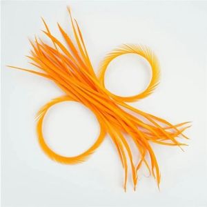 Groothandel 13-18cm Geverfde Ganzenveren voor Ambachten Sieraden Creatie DIY Handwerk Accessoires Gekleurde Ganzenveren Natuurlijke Pluim-Oranje-20 Stuks