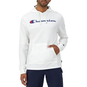 Champion Men's Heavyweight Jersey with Hood Sweater, White, Large
