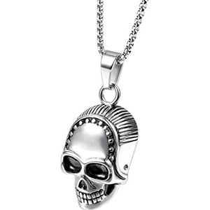 Geschenken voor mannen Noorse helm ketting for mannen, Runen dubbele hanger ketting met 15,7""+1,9"" ketting, Noordse Tribal Amulet ketting, lederen koord, punk sieraden cadeau for mannen jongens