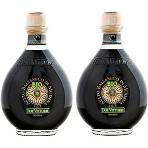 Duo van Biologische Balsamico Azijn uit Modena IGP Due Vittorie Oro 500 ml x 2