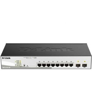 D-Link Dgs-1210-10P 10-Poort Gigabit Smart Managed Switch Inclusief 2X Sfp Poort, 65W Poe Budget