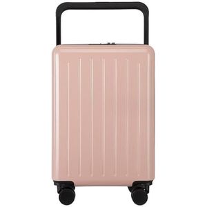 Lichtgewicht Koffer Handbagage Beveiliging Combinatieslot Kofferbagage Koffer Ingecheckte Bagage Koffer Bagage (Color : Rosa, Size : 24 inch)
