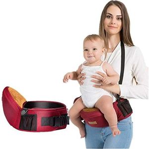 Baby verstelbare heupstoel voorzijde knuffel comfortabele heup riem kruk hip drager gewijd taille seat de riem verbreed om de taille druk te verlichten (kleur: rood)