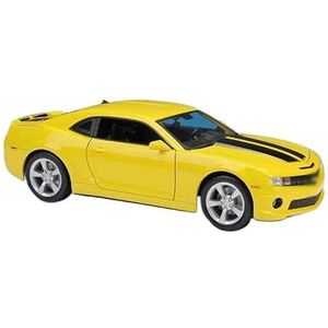 Gegoten lichtmetalen automodel 1:18 gesimuleerde legering automodel gesimuleerde binnendeur kan worden geopend metalen model (Color : 2010 camaro yellow)