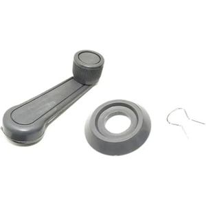 Power Window Regulator Auto raamheffer handbediende hendel auto raam verbinding deurhendel 2 zwengel handopwinder kleur universeel(Gray)