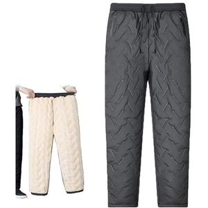 Joggingbroek Heren Winter Thermische Broek Warme Lange Joggingbroek Gevoerde Trainingsbroek Verstelbaar Trekkoord Met Zakken Outdoor Fleece Broek For Koud Weer, M-7XL(Gray A,7XL)