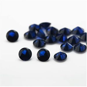 Fluoriet Grootte 1mm ~ 3mm Ronde Cut 114 # Blauwe Steen Synthetische Spinel Blauwe Steen voor Sieraden Natuurlijke Kristal Ruwe), 1mm (100pcs)