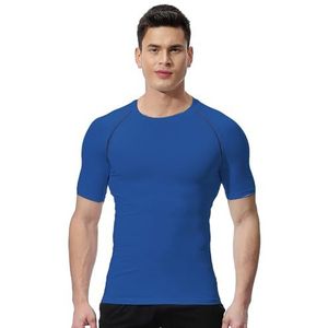 yk8fass Sport strak T-shirt ik-9622, Blauw, S