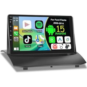 Draadloze Autoradio Android 15 voor Ford Fiesta 2009-2014 met draadloze carplay en Android Auto Bluetooth USB Wifi 4G GPS Navigatie(S-5(6G+128G))