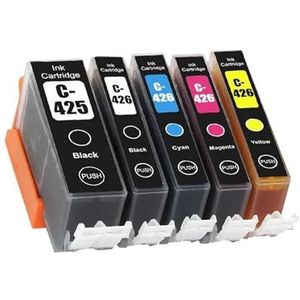 PGI-425 CLI-426 Inktcartridge Compatibel met MG 5140 5240 6140 8140 6240 8240 5340 IP4840 IP4940 IX 6540 MX714(1SET 5PK)