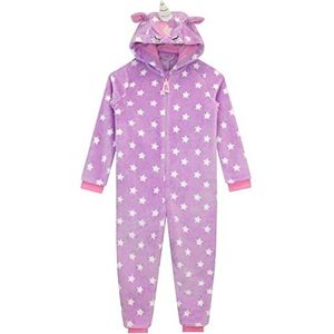 Harry Bear Meisjes Onesie | Eenhoorn Onesie met 3D Oren | Eenhoorn Onesies voor Meisjes Purper 104