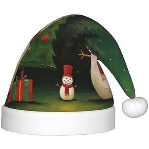 DURAGS Kerstboom, sneeuwpop, pluche kerstmuts voor kinderen, decoratieve hoed, ideaal voor feesten en podiumoptredens