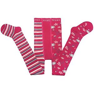 Weri Spezials Baby en kinderen panty voor meisjes - modieus en brutaal ! ! In verschillende patronen en kleurvariaties., Roze Creatief, 122/128 cm