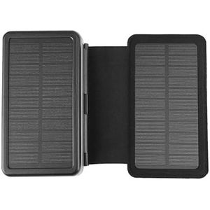 Zonnelader, draagbaar zonnepaneel for kamperen, draadloze oplader for mobiele telefoons (Color : Black 1 solar panel)
