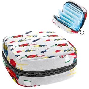 Opbergtas voor maandverband, menstruatiecup zakje tampon tas, menstruatiepads, houder organizer voor vrouwen en meisjes, boerderijtractoren