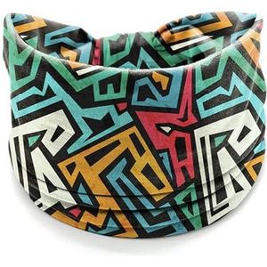 szutfidy Atletische Hoofdband Boho Afrikaans Patroon Vrouwen Zweetband Decoratieve Sneldrogende Chic Ademend Citroengeel