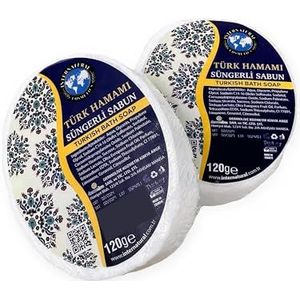 Rigasz Handgemaakte exfoliërende zeep veganistische sponzen natuurlijke en vernieuwende reinigingservaring - Turkse badhamam - 2X 120gr