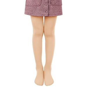 L&K-II Balletpanty voor meisjes, danspanty met voet, 80 DEN, ondoorzichtig, microvezel, maat 86 -152, kleur 27251, huidskleur, 86/92 cm