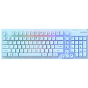 CHENTON Morsbestendig toetsenbord Mechanische toetsenborden met knop volumeregeling Gaming toetsenbord met metalen basis Toetsenbord Bedraad toetsenbord Toetsenbord Backlit toetsenborden Bedraad