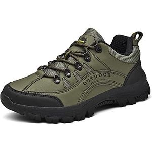 EKsma Wandelschoenen voor heren, laagbouw, lichtgewicht, ademend, outdoor, reizen, kamperen, klimmen, wandelschoenen, trailloopschoenen, Groen, 45 EU