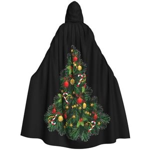 WURTON Kerstboom Carnaval Kostuums Voor Volwassenen Cosplay Cape Kostuums Mantel Met Capuchon Voor Vrouwen Mannen 185Cm