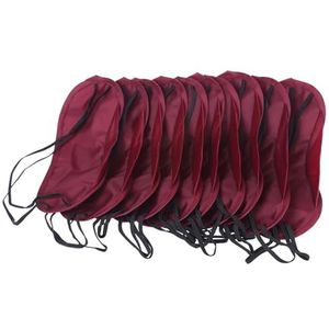 10 Stuks Imitatie Zijde Oogmasker Gewatteerd Slaapmasker Schaduw Patch Hoofdband Voor Reizen Voor Vrouwen Mannen (Eyeshade-01)