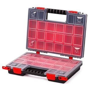 Mivos Dubbelzijdig assortimentsdoos 344 x 249 x 100 mm - 2 zijdig assortimentsdoos voor accessoires en kleine onderdelen - schroefdoos met 22 inzetstukken - sorteerdoos - sorteerdoos - Made in EU