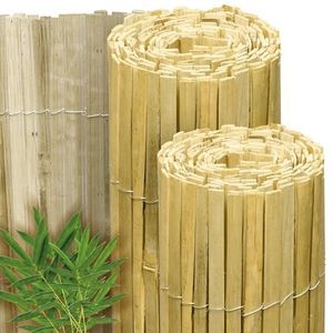 Sol Royal Privacy Scherm Bamboo Licht Glanzend 80x600 cm – Weerbestendig Bamboe Mat Wind Scherm Tuin Balkonscherm – Robuust Natuurlijk Inkijkbescherming van Natuurlijk Bamboe Tuinscherm – B33