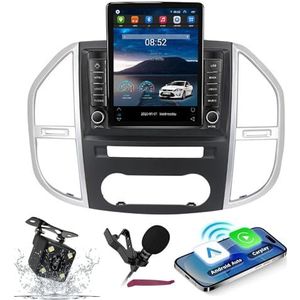 Android 14 Autoradio Navi voor B-enz Vito (2014-2020) 9,7 ""schermradio met draadloze carplay Android Auto GPS Navigatieondersteuning Bluetooth 5.0 HIFI FM 5G-WiFi SWC MIC,M100s