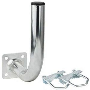 Antenne - Grondplaat 85 x 85 mm - Verzinkt Staal - Hoogte 25 cm