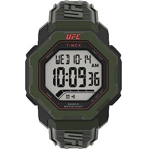 Timex UFC Knockout herenhorloge, 48 mm, Groen/Digitaal/Zwart, Knock-out 48 mm