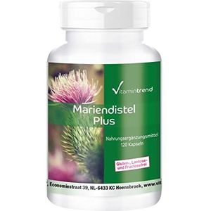 Mariadistel Plus - 120 capsules - mariadistel extract, artisjok extract en paardenbloem extract - hoge dosering - veganistisch - biologisch beschikbare supplementen uit Duitsland | Vitamintrend®