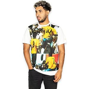 Pele Sports Men's Pele Story T-shirt - Pelé Story, combi T-shirt, heren - wit - Large