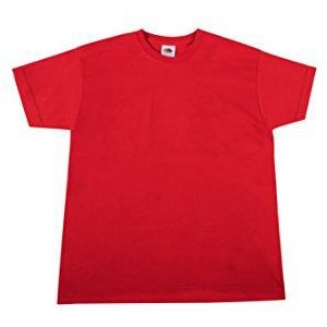 Fruit of the Loom Valueweight T Kids T-shirt voor jongens, Rood (Red 40), 6 Jaar