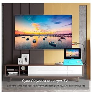 Reis-dvd-speler, 10.1 Inch Draagbare TV Dvd-speler Dvd Vcd CD Video Player Thuis Auto Verjaardag Nieuwjaarscadeau Oplaadbare Sd-kaart USB Direct Play(Nero)