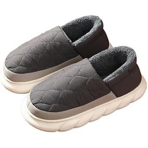 Indoor pantoffels for heren Winter pluizig met bont gevoerde pantoffels Dames winter pluche warme comfortabele pantoffels for heren (Color : Dark Grey1, Size : 44-45(fit43-44))